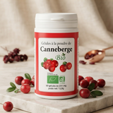 Canneberge (Cranberry Bio) – flacon entouré de canneberges