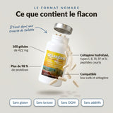 GELAFORM Collagen+ en gélules : infographie sur le contenu du flacon