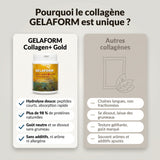 GELAFORM Collagen+ «Gold» comparé à d’autres collagènes : infographie