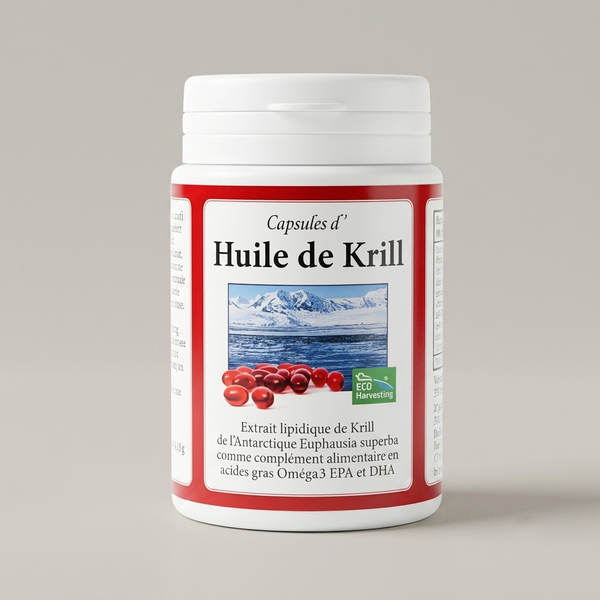 Huile de Krill (Oméga-3) – flacon de 60 capsules