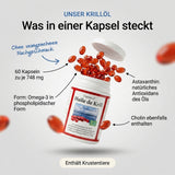 Krillöl: Infografik zum Inhalt einer Kapsel