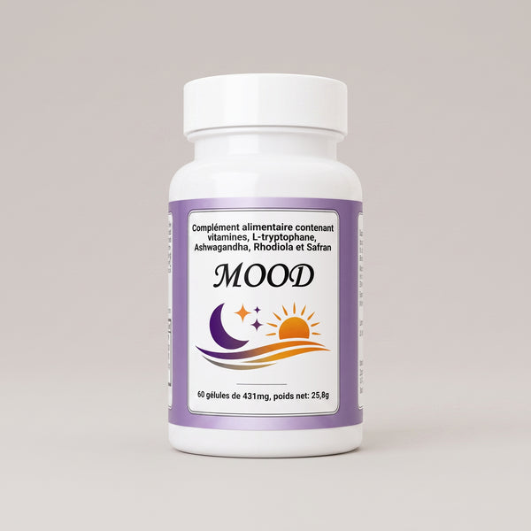 MOOD (Ashwagandha, Rhodiola, Safran) – Dose mit 60 Kapseln
