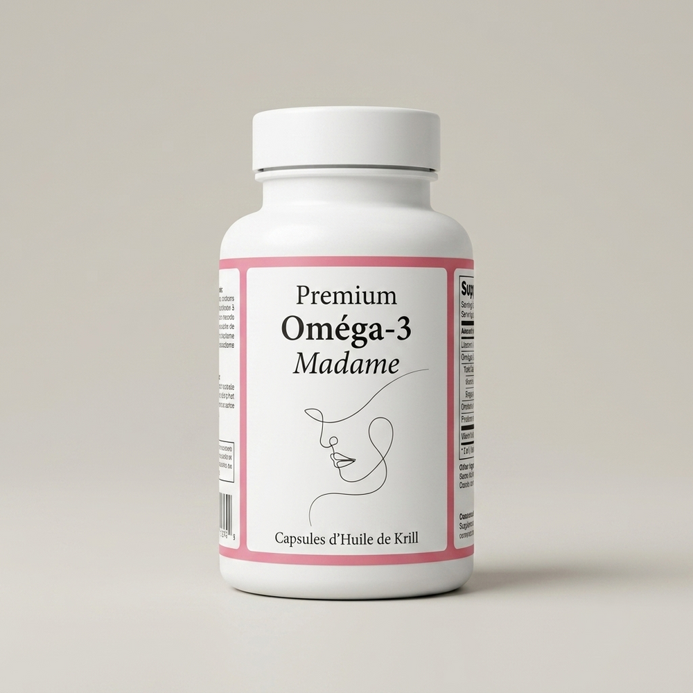 Premium Omega-3 MADAME – flacone da 60 capsule di olio di krill