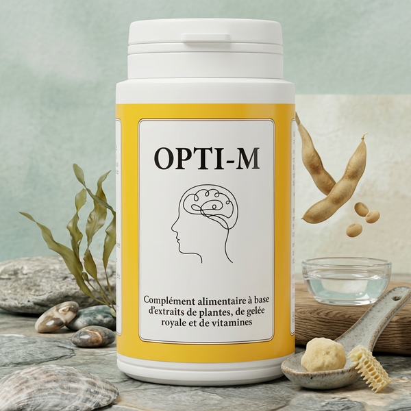 Opti-M – flacon avec algues, gelée royale et graines