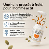 Huile de pépins de courge pressée à froid : infographie de la formule