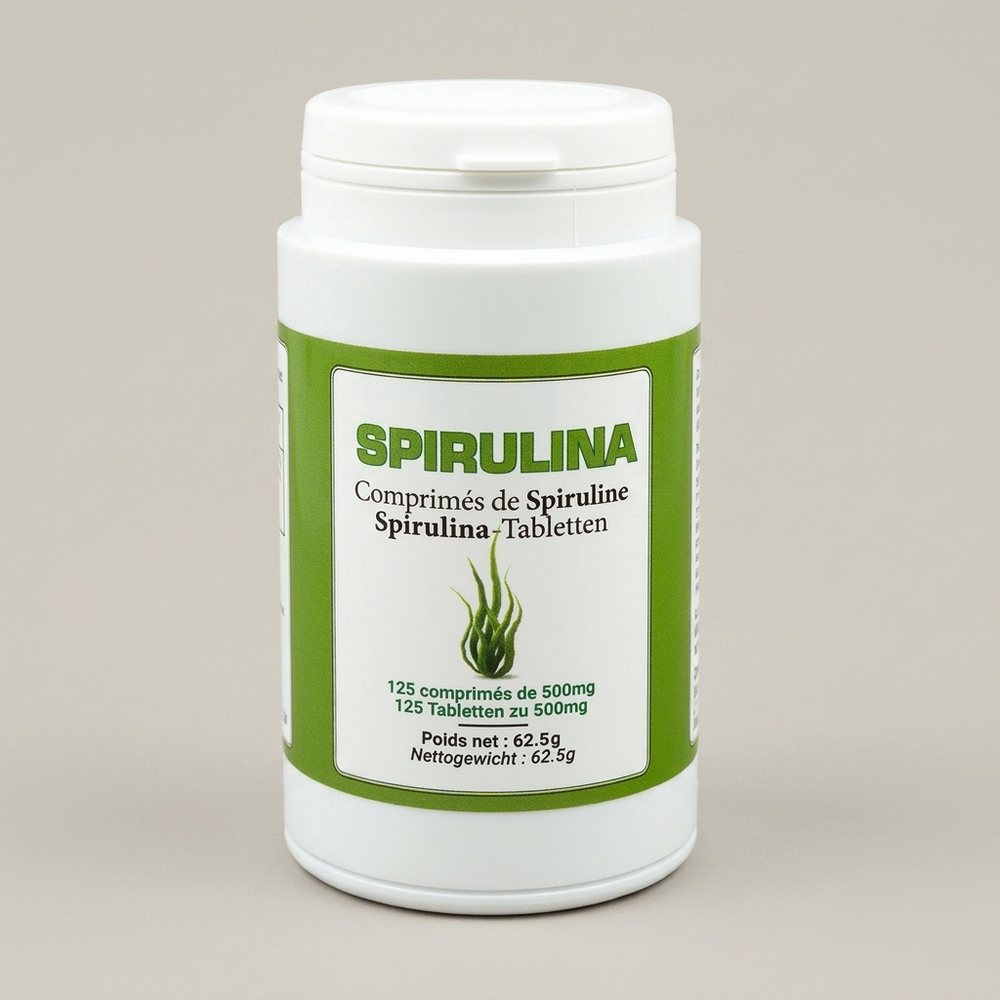 Spirulina – Dose mit 125 Tabletten