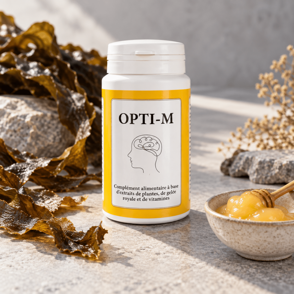 Algues laminaires de l’Atlantique, gelée royale lyophilisée et vitamines B6 et B12, trois ingrédients naturels dans une formule sobre, proposée par Bio-Gestion depuis de nombreuses années.