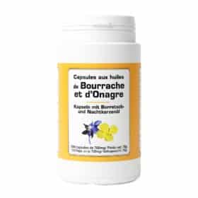 L’Huile de Bourrache & Onagre 2 en 1 associe deux huiles végétales reconnues pour leur richesse en acides gras essentiels de la famille des oméga-6.
