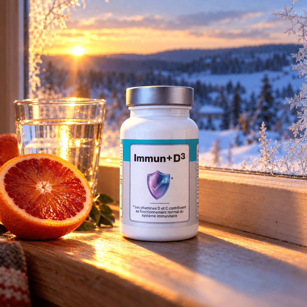 Immun+ D3 de Bio-Gestion trouve naturellement sa place dans la routine hivernale, lorsque la lumière du soleil se fait plus rare et que la synthèse naturelle de vitamine D diminue.