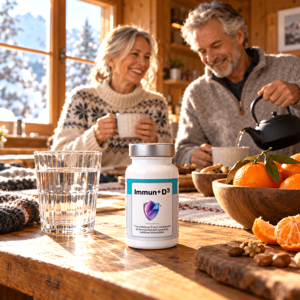 Immun+ D3 de Bio-Gestion accompagne les adultes qui souhaitent compléter leurs apports en vitamine D, vitamine C et zinc, particulièrement pendant les mois d’automne et d’hiver.