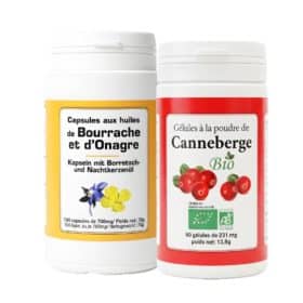 La Formule « Pour Madame » associe deux compléments naturels soigneusement sélectionnés pour accompagner le confort intime féminin et le bien-être global au quotidien.