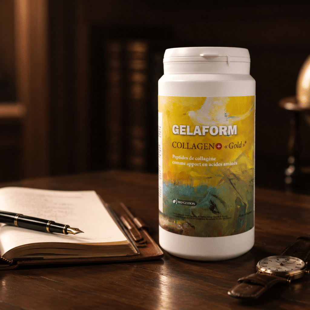 Le collagène hydrolysé que vous trouvez dans le GELAFORM Collagen+ Gold est commercialisé par Bio-Gestion depuis plus de 40 ans. C’est l’un des produits de ce type les plus anciennement disponibles sur le marché suisse, une longévité qui témoigne de sa constance et de la fidélité de ses utilisateurs.