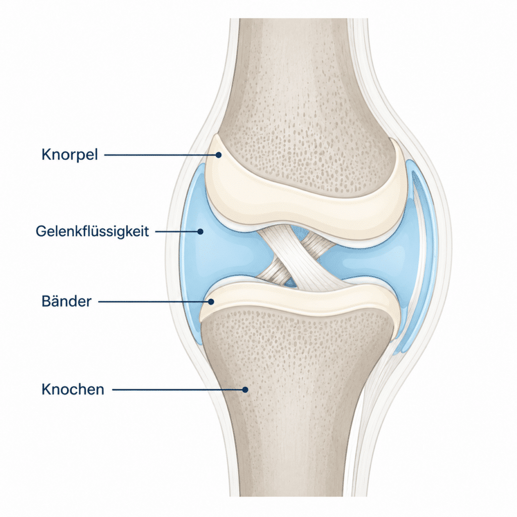 Gelenkknorpel ist eines der wenigen Gewebe im Körper, das nicht vaskularisiert ist, er erhält seine Nährstoffe ausschliesslich durch Diffusion aus der Gelenkflüssigkeit. Deshalb regeneriert er sich nur langsam, und sein Schutz ist umso wichtiger.