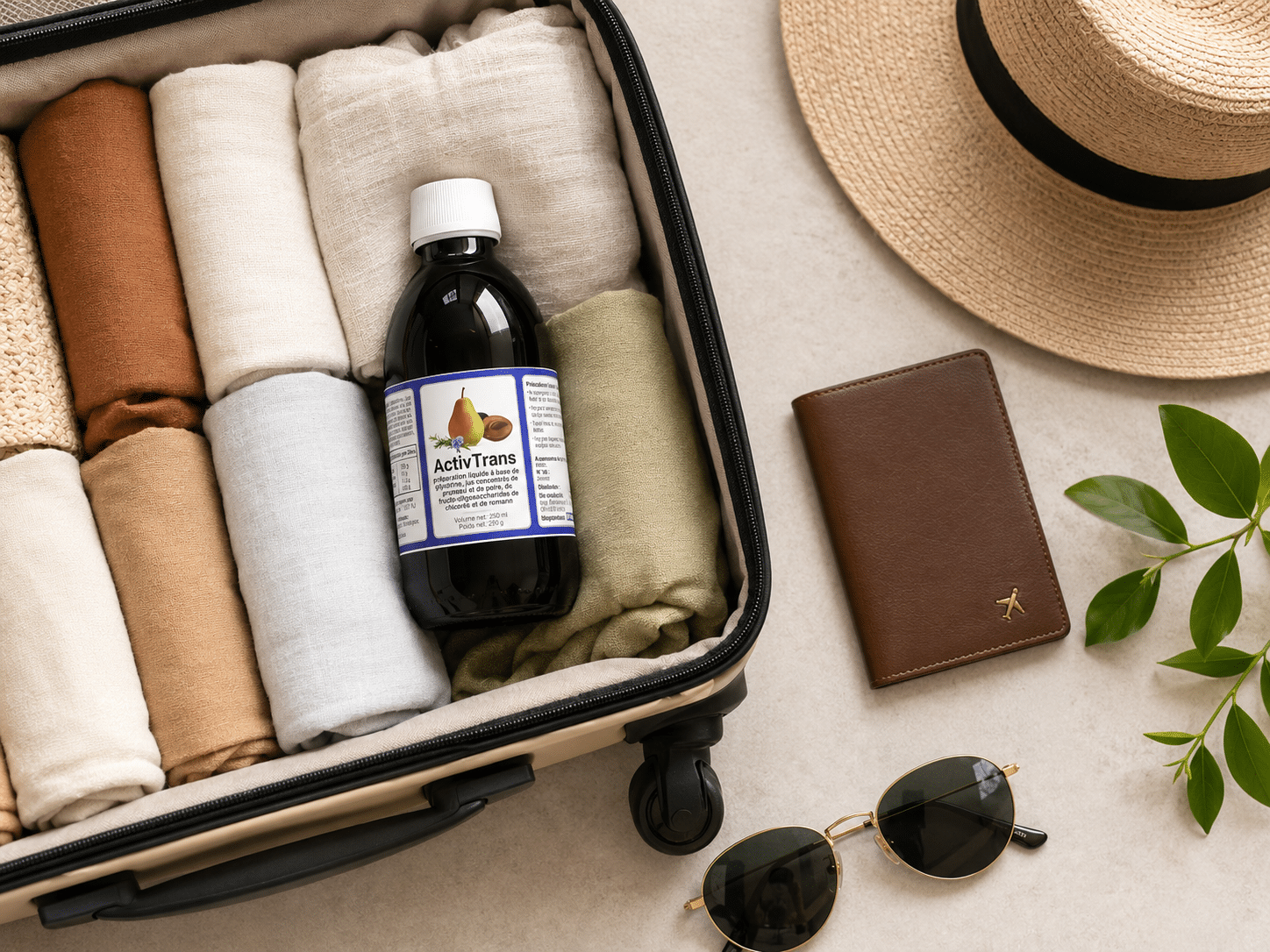 En cas de sensibilité liée aux changements d’alimentation ou de rythme, certains voyageurs glissent un complément naturel dans leur valise. ActivTrans accompagne la routine de confort digestif et peut aider à mieux vivre les petits désagréments liés au changement d’habitudes pendant le voyage.