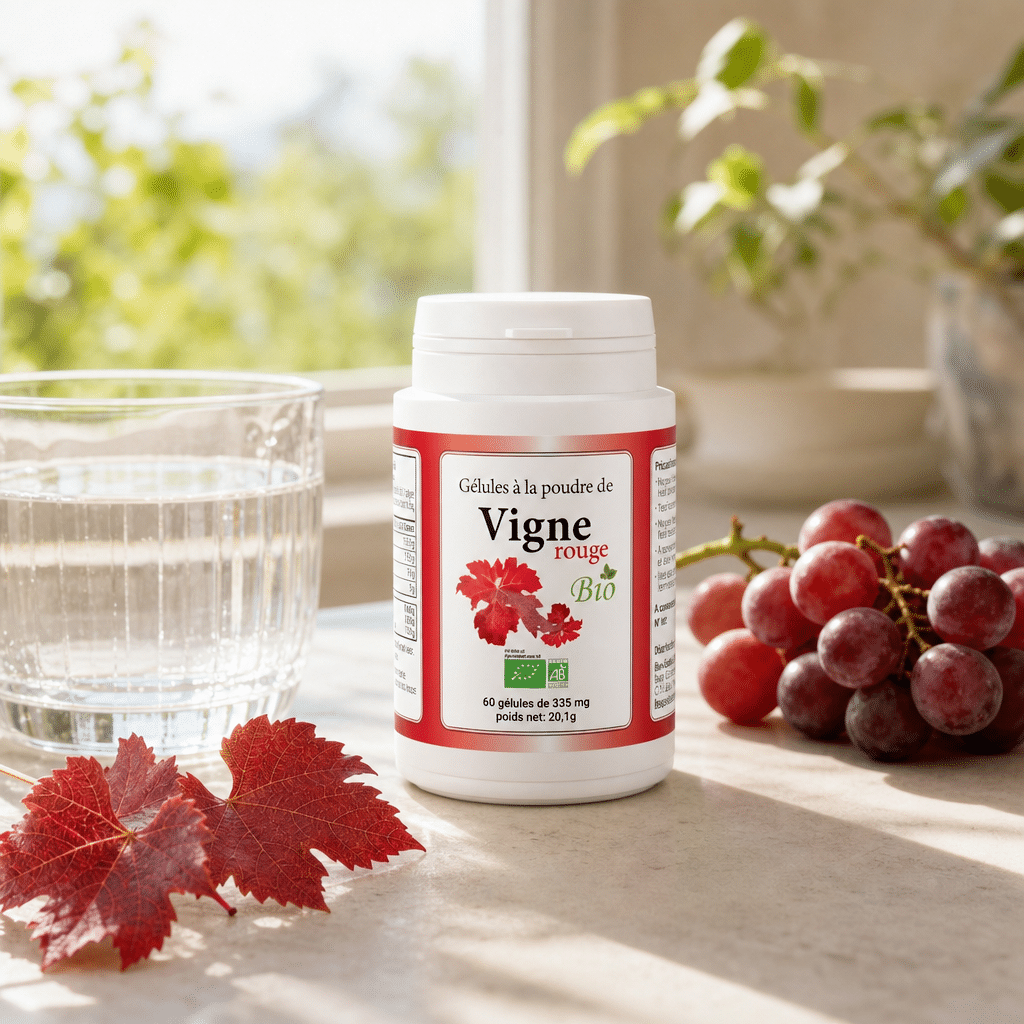 Feuilles de vigne rouge (Vitis vinifera) — plante traditionnelle