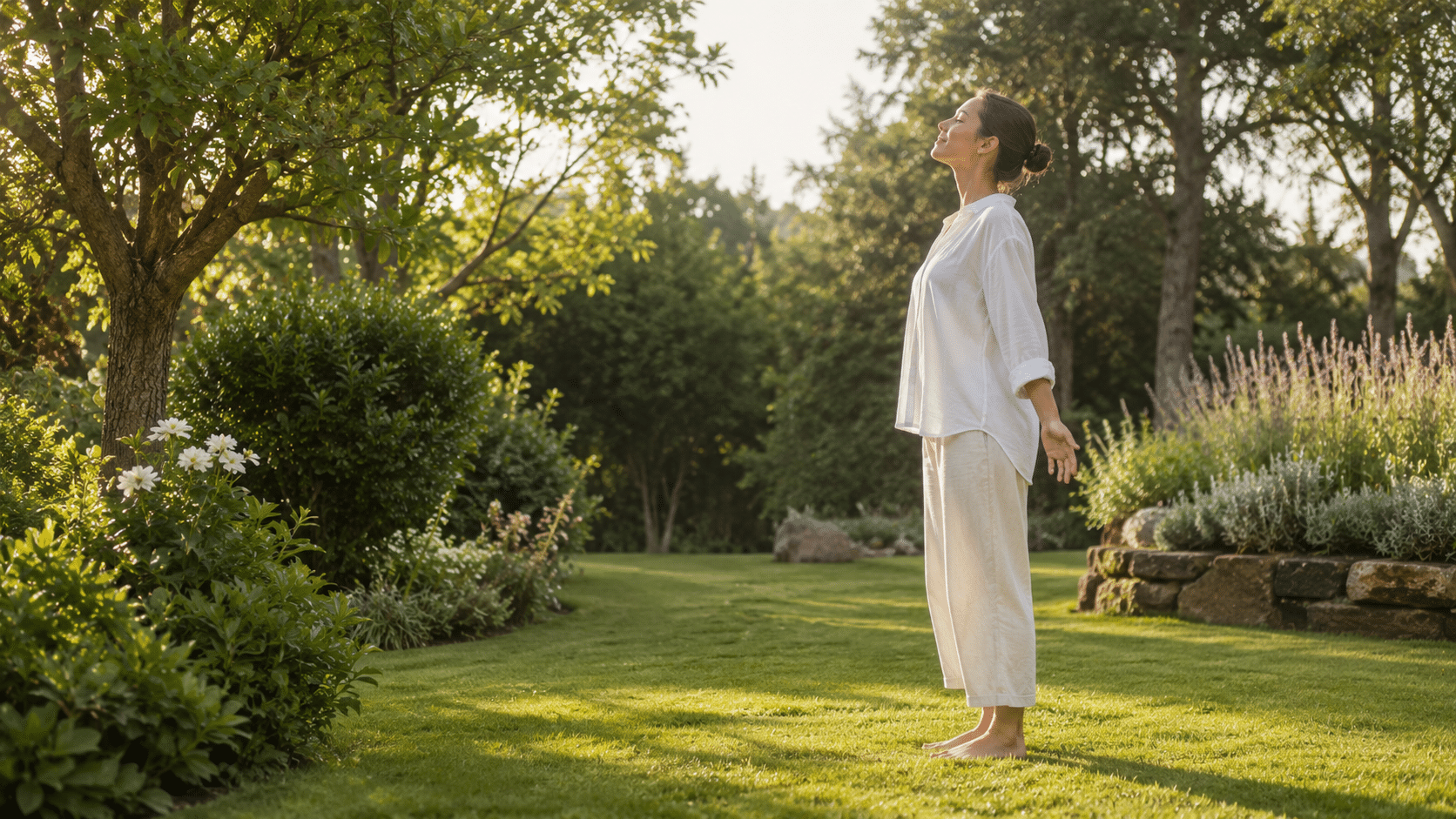 Personne pieds nus dans l’herbe, moment de détente et d’ancrage