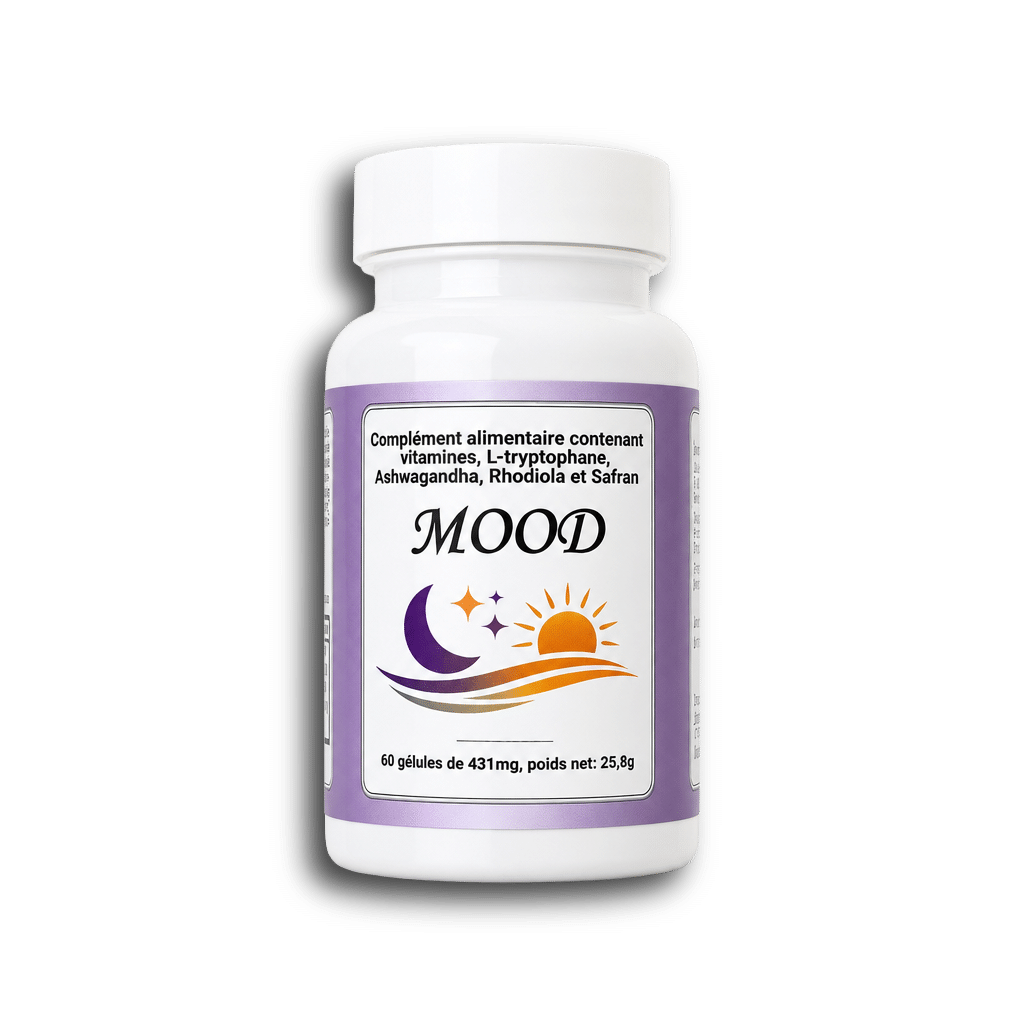 MOOD de Bio-Gestion, magnésium bisglycinate, vitamines B et extraits végétaux (ashwagandha, rhodiola, safran)