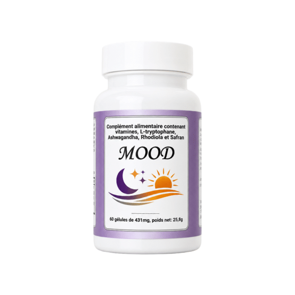 MOOD de Bio-Gestion, magnésium bisglycinate, vitamines B et extraits végétaux (ashwagandha, rhodiola, safran)